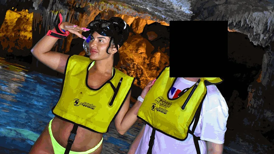 Catherine Wieland in snorkel gear in Mexico.