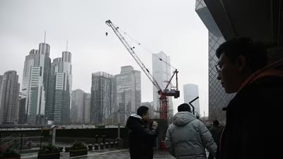 Office buildings in the central business district in Beijing.