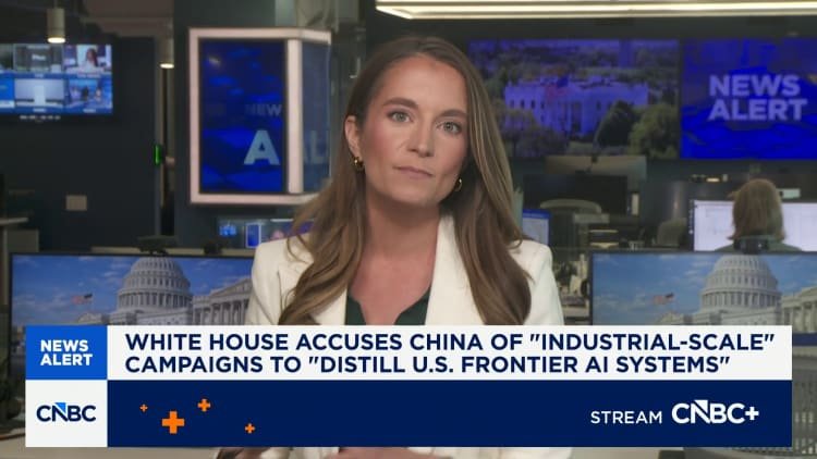 White House accuses China of 'industrial-scale' campaigns to 'distill U.S. frontier AI systems'