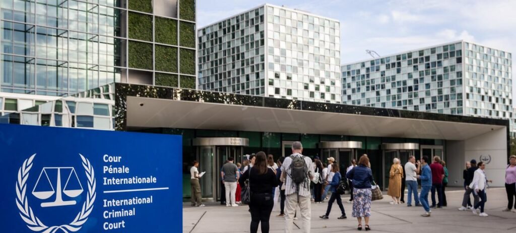 The International Criminal Court Headquarters in The Hague, Netherlands.