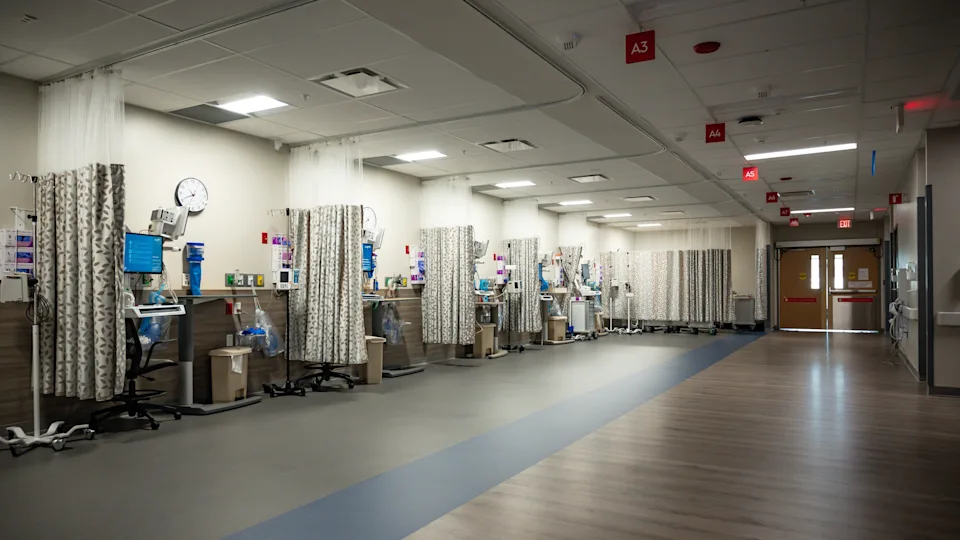 A view of where patients recovering after a surgery come to get checked on by doctors at Wynn Hospital in Utica, NY on Wednesday, August 7, 2024.