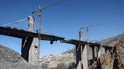 The B1 bridge damaged by a strike, as the US-Israeli conflict with Iran continues, in Karaj, Iran, April 3, 2026. (REUTERS)