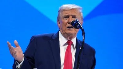 US President Donald Trump on Tuesday warned of fresh strikes if US peace talks fail with Iran. (AP Photo/Evan Vucci) (AP)