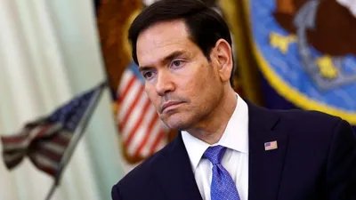 Marco Rubio, US secretary of state, in the Oval Office of the White House in Washington, DC, US, on Thursday, April 23, 2026. (Bloomberg)