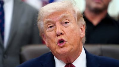 Donald Trump lashed out at the Democrats alleging attempts to undermine the US position amid the ongoing war with Iran. (REUTERS)