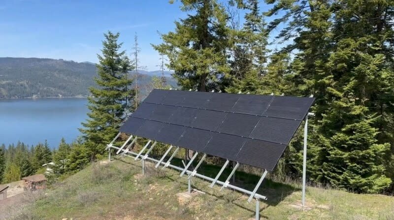 DIY solar panel system in full.