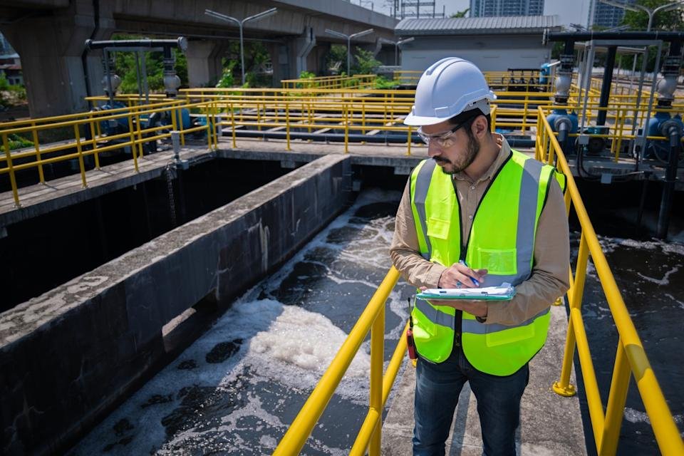 Worker at a water plant.