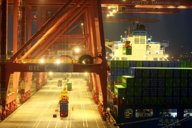 China's booming exports have helped offset weak consumer demand (-)