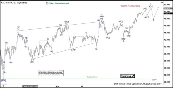 Elliott Wave Signals Silver (XAGUSD) Recovery Path to $89