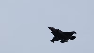An F-35 fighter jet flies over Evenes air base. (Representational) (REUTERS)