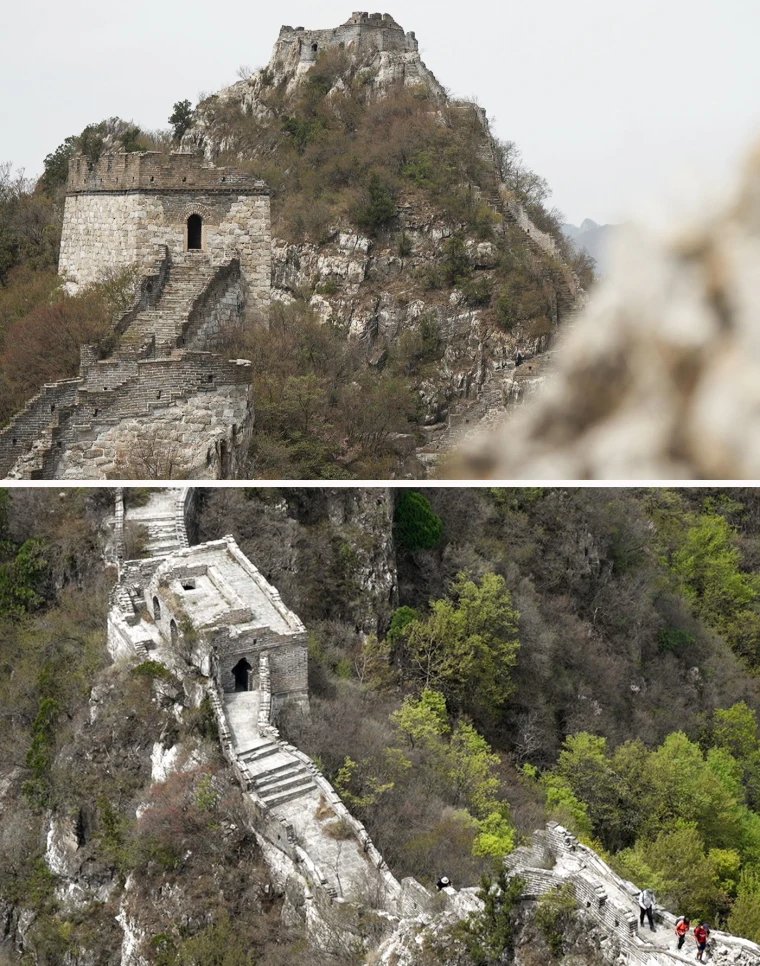 Jiankou is one of the most dangerous sections of the Great Wall, known for its steep, often unrestored terrain.