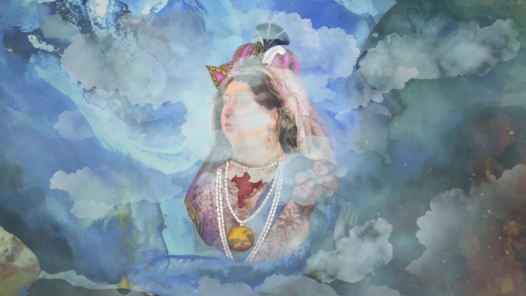 Image may contain Carmen de Burgos Art Painting Accessories Jewelry Necklace Adult Person Wedding Face and Head