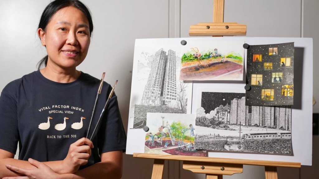 Deaf artist who lost life’s work in Hong Kong’s Tai Po fire is ‘painting to heal myself’