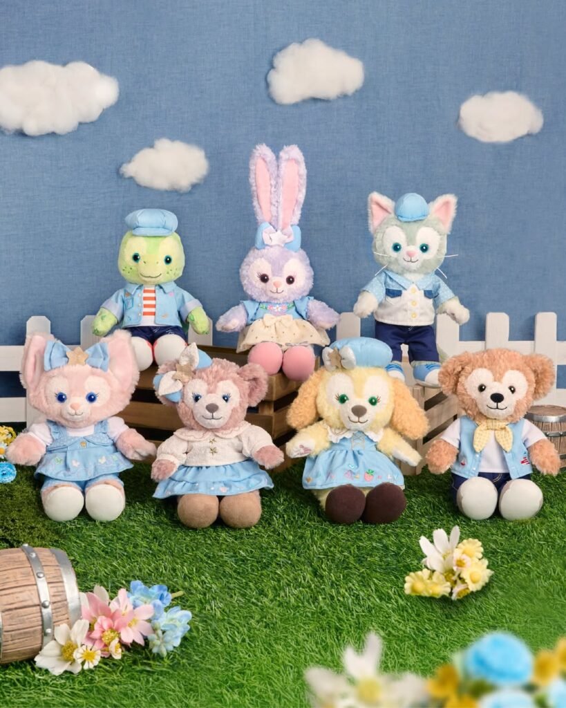 All seven of the beloved, cuddly characters are wearing the new denim looks. Duffy, for instance, is wearing a vest as well as a yellow plaid neck kerchief.