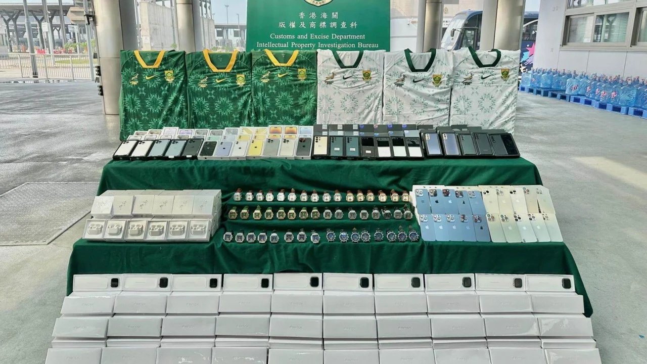 Hong Kong seizes HK$16 million of counterfeit goods in joint cross-border operation