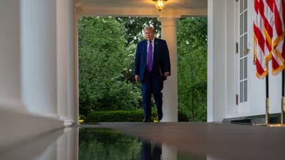 President Donald Trump at the White House Rose Garden, Monday, May 11 (AP)