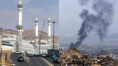 Saudi Arabia said debris fell in the holy cities of Mecca and Medina on Saturday after missile interceptions, without naming those responsible. The Houthis denied targeting the cities but claimed fresh attacks on Saudi oil facilities and airports, as well as the seat of Yemen’s internationally recognised government, after accusing Riyadh of strikes that the Iran-backed group said killed 17 people. (AFP)