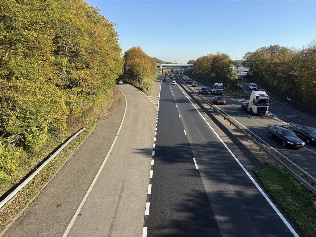 The section of the M2 by the Medway Services that was resurfaced. Picture: Megan Carr
